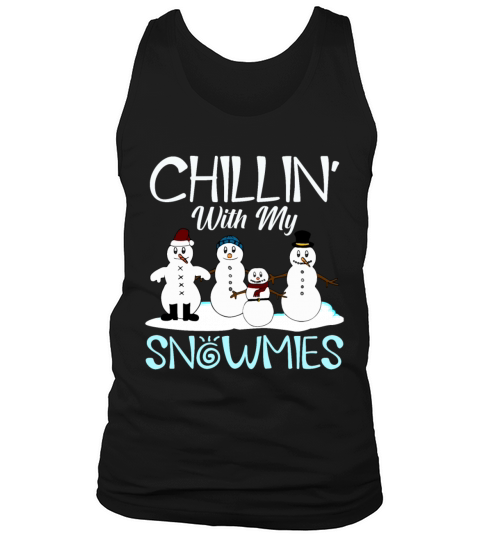 Chillin With My Snowmies Snowman Christmas Gifts Men's Tank Top