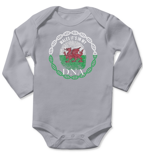 Wales Its In My DNA Long Sleeve Baby One-Piece