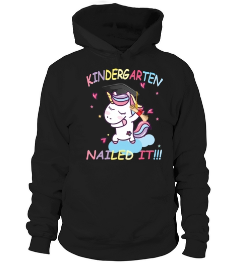 Dabbing Unicorn Kindergarten Nailed It Graduate Women's Hoodie