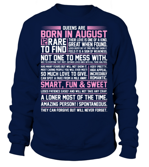 Queens Are Born In August Women's Sweatshirt