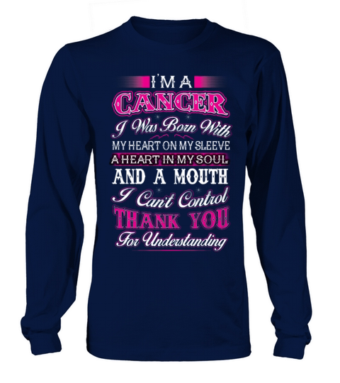 Cancer Zodiac T shirt Cancer Horoscope Women's Long Sleeve