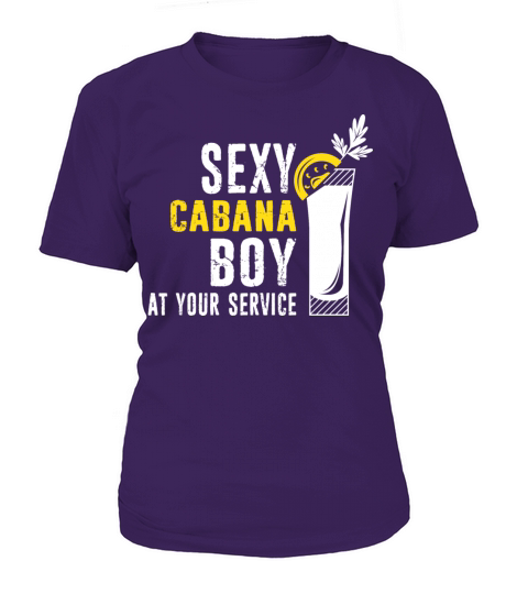 Sexy Cabana Boy Pool Party Bartender Distressed Women's T-Shirt