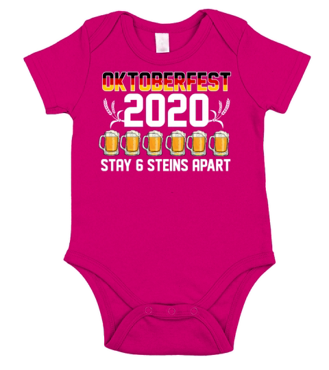 Oktoberfest 2020 6 Stein Apart Beer October Gift Short Sleeve Baby One-Piece