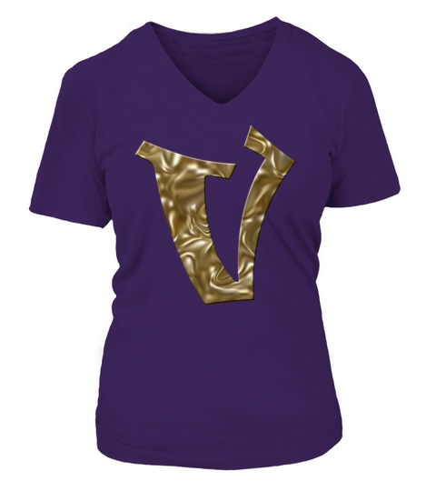 Vlone gold T-shirt for Women Men Women's V-Neck T-shirt