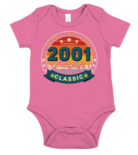 July 2001 Vintage Gift Idea Short Sleeve Baby One-Piece