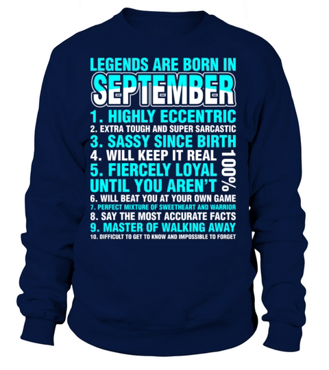 Legends Are Born In September Women's Sweatshirt