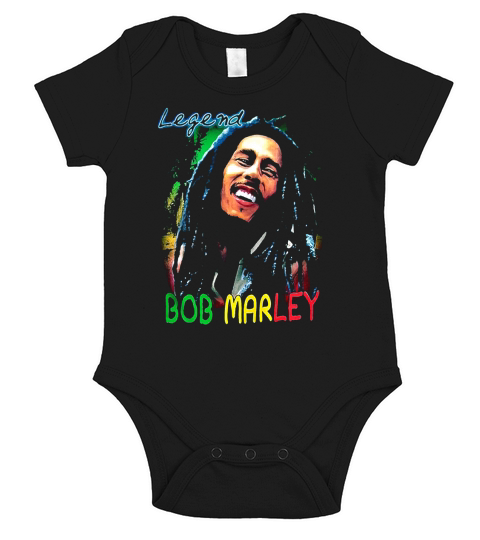 Bob Marley Short Sleeve Baby One-Piece