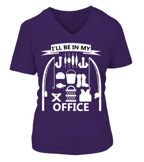 Fishing Dad Grandpa - In My Office Shirt Women's V-Neck T-shirt