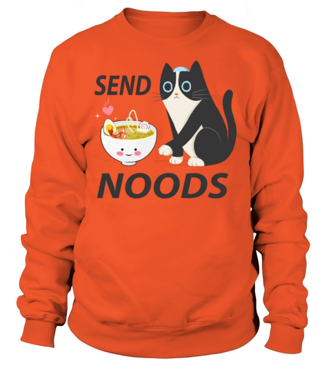 Send Noods Cute Cat Japanese Drwing Men's Sweatshirt