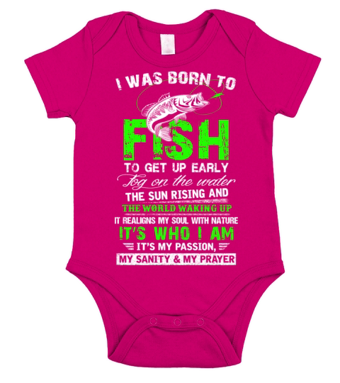 Born to fish - Its my passion my sanity my prayer Short Sleeve Baby One-Piece
