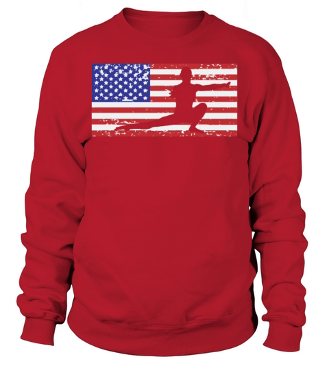 American Flag Vintage USA Flag Acrobatics Gymnast Sweatshirt Unisex