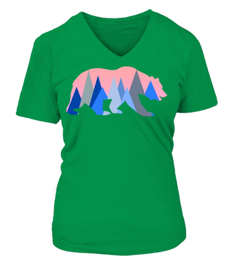 mountain bear Women's V-Neck T-shirt
