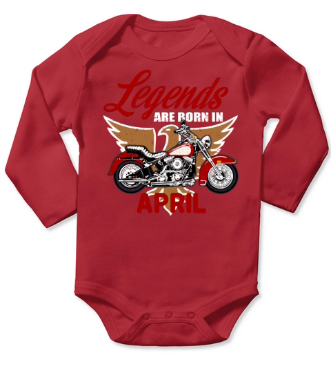 LEGENDS ARE BORN IN APRIL Long Sleeve Baby One-Piece