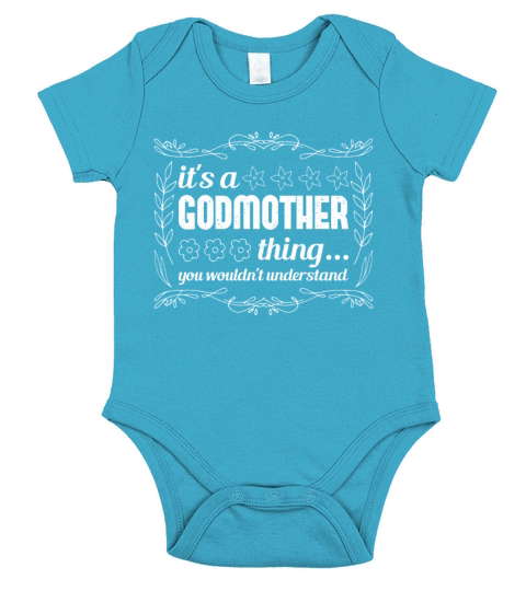Its A Godmother Thing Godparent Funny Family Gift Short Sleeve Baby One-Piece