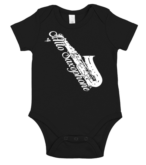 Alto Saxophone Shirts Short Sleeve Baby One-Piece