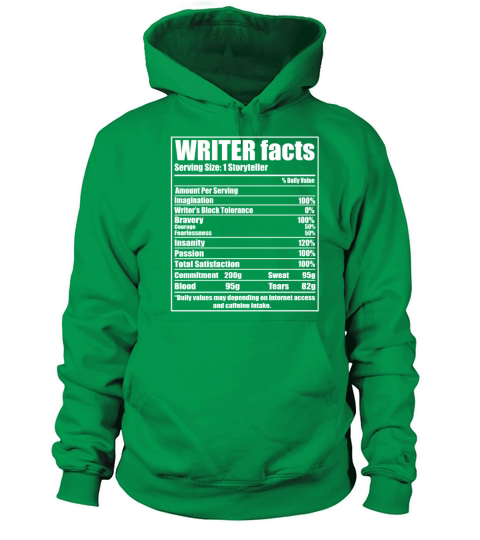 Funny Writers Nutritional Facts Women's Hoodie