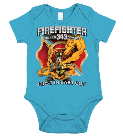 Firefighter Never forget Short Sleeve Baby One-Piece