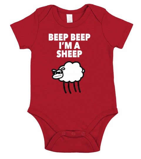 Beep Beep Im A Sheep Funny Meme Tee Shirt Short Sleeve Baby One-Piece