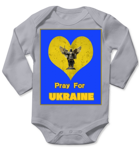 PRAY FOR UKRAINE 001 Long Sleeve Baby One-Piece