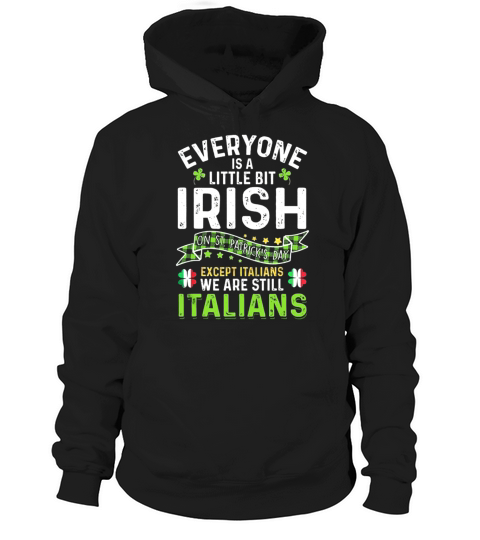 Irish Italian St Patricks Day Shamrock Italian Flag Gift Hoodie Unisex