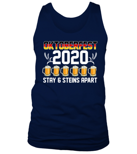 Oktoberfest 2020 6 Stein Apart Beer October Gift Men's Tank Top