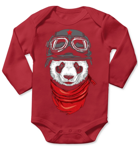 Touring Panda Long Sleeve Baby One-Piece