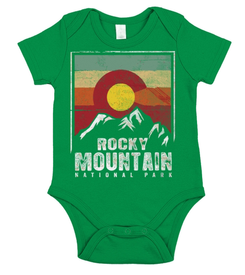 Vintage Rocky Mountain National Park Shirt Colorad Short Sleeve Baby One-Piece