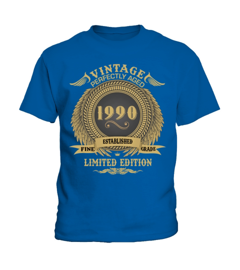 Vintage Perfectly Aged 1990 Limited Edition Kids T-Shirt
