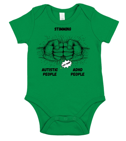 Autism Memes Stimming Autistic People ADHD People Short Sleeve Baby One-Piece