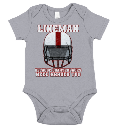 Football Lineman quarterbacks need heroes too Short Sleeve Baby One-Piece