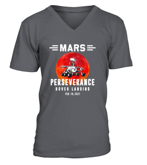 Perseverance Mars Rover Landing 2020 2021 Space V-Neck T-shirt