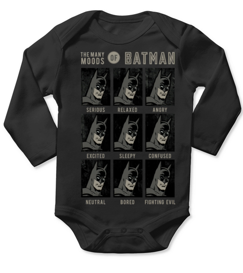 DC Comics Originals Batman Many Moods Long Sleeve Baby One-Piece