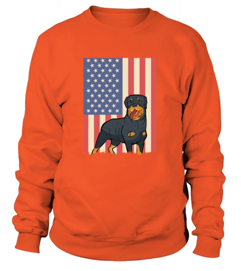 American Flag Rottie Patriotic Rottweiler Dog Gift Women's Sweatshirt