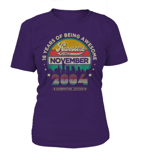 Vintage Born November 2004 16th Birthday Women's T-Shirt