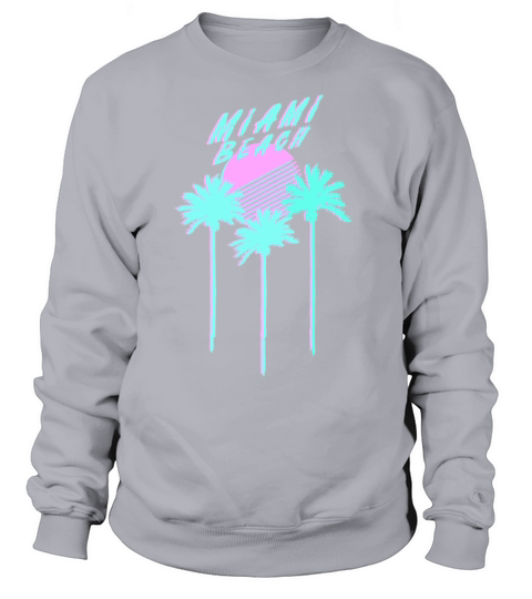 Miami Beach Palm Trees 80s Style Women's Sweatshirt