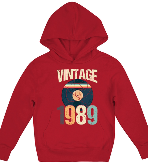 Retro Vintage 1989 31 st Birthday Record Vinyl Kids Hoodie
