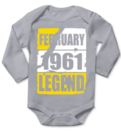 Legend Was Born In February 1961 Long Sleeve Baby One-Piece