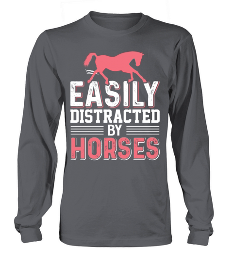 Horse Riding Easily Distracted By Horses Men's Long Sleeve