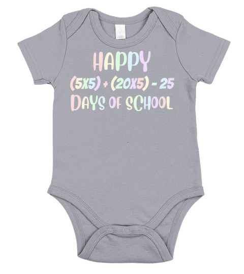 Math Formula 100 Days Of School Teacher Student Short Sleeve Baby One-Piece