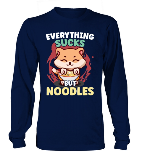 Ramen Noodle Cat Pastel Goth Anime Lover Kawaii Ja Women's Long Sleeve