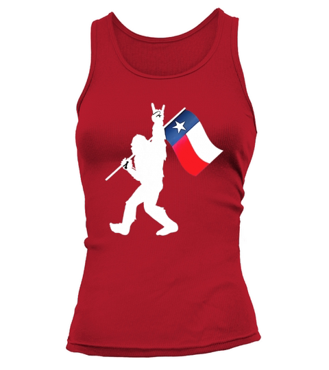 Bigfoot rock and roll texas flag shirt Tank top Woman