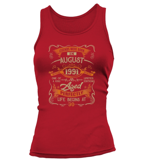 Legends Born In August 1991 30th Birthday Women's Tank Top