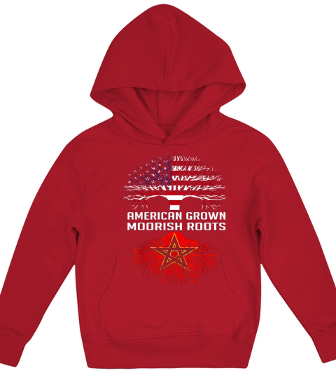American Grown Moorish Roots Proud Moors Moorish Moroccan Kids Hoodie