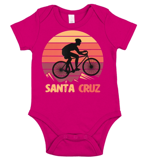 Bike Retro Vintage Santa Cruz Summer Bicycle Short Sleeve Baby One-Piece