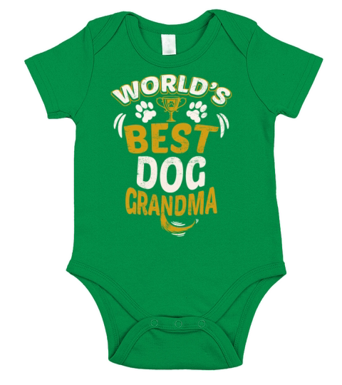 Worlds Best Dog Grandma Short Sleeve Baby One-Piece