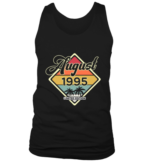 Vintage August 25 Year 1995 25th Birthday Gift Men's Tank Top