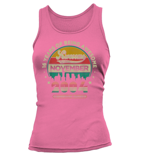 Vintage Born November 2004 16th Birthday Women's Tank Top