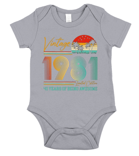 40th Birthday Short Sleeve Baby One-Piece