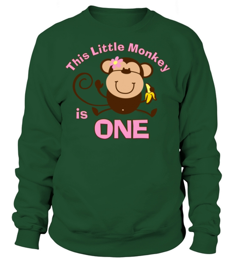 1st Birthday Monkey Girl Women's Sweatshirt