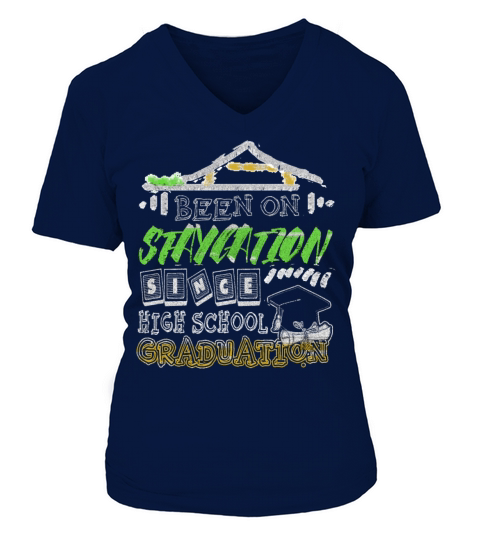 quarantine staycation 2 Women's V-Neck T-shirt